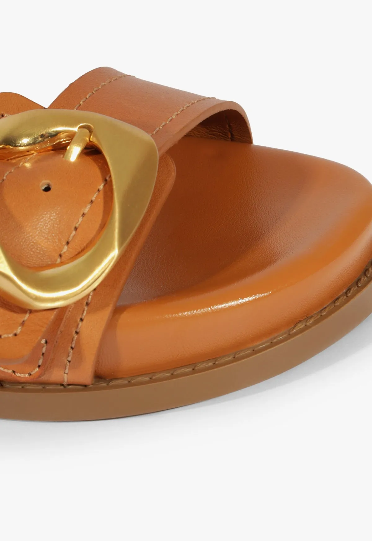 Olga Brown Leather Sporty Sandal Refined Looks Designed To Explore