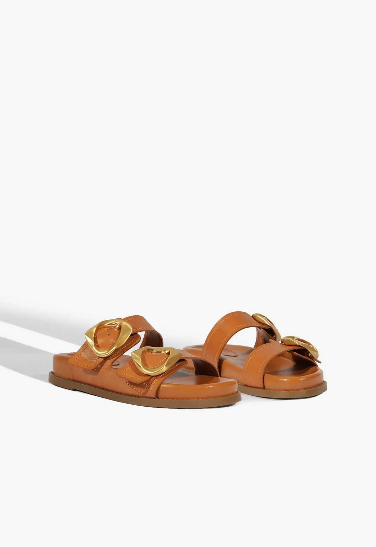 Olga Brown Leather Sporty Sandal Weekend Ready Season-Free Style