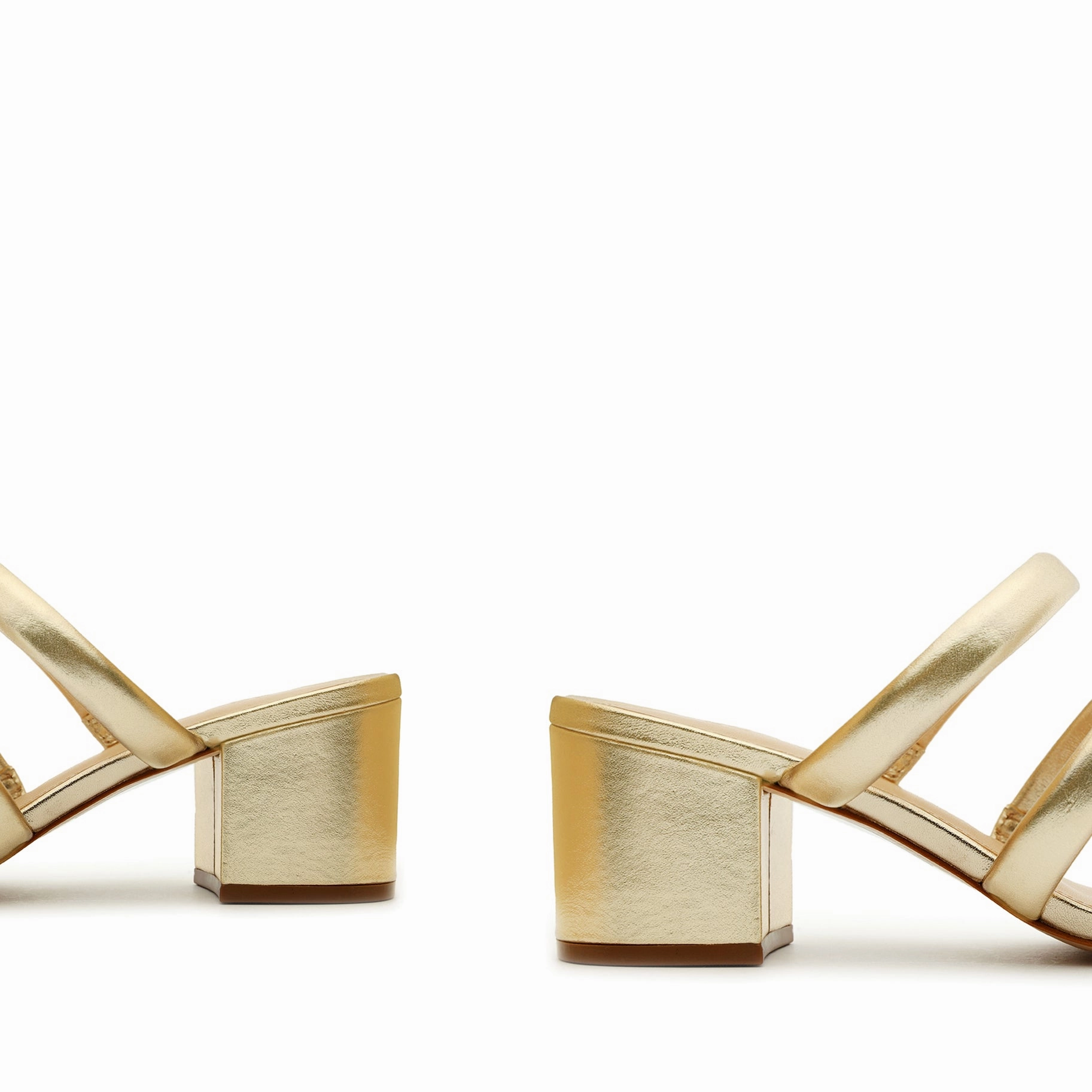 Ready For Streets Olly Mid Block Metallic Leather Sandal