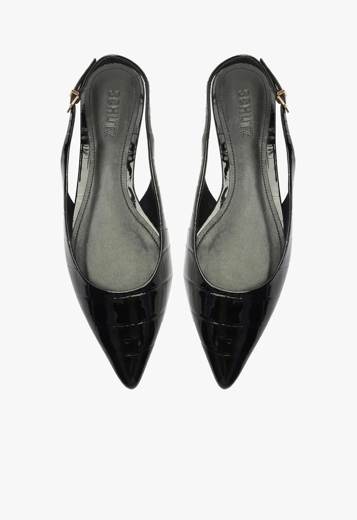 Constant Comfort Quiet Attitude Paola Black Leather Flat