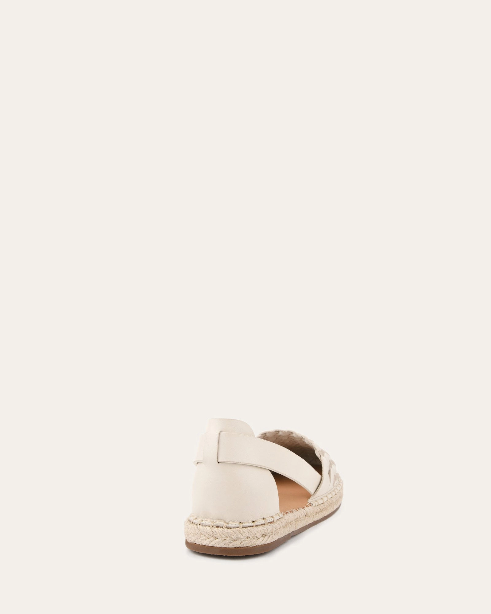 Modern Evolution Opal Flat Espadrilles Off White Leather