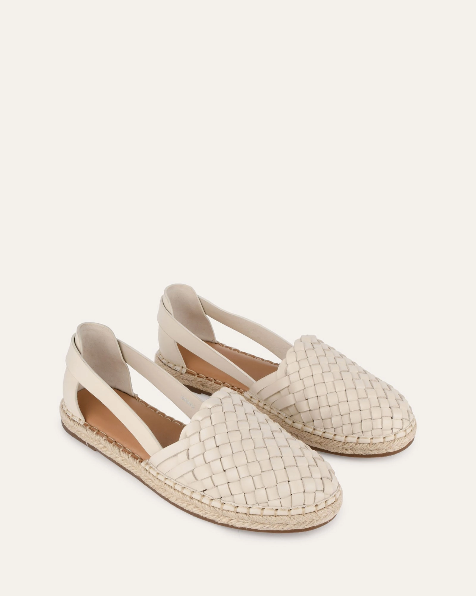 Wear Anywhere Movement Uniform Opal Flat Espadrilles Off White Leather
