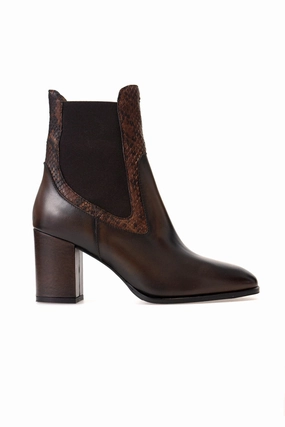 Designed For Ease Freedom Fit Ankle Boots In Calf Spazzolato And Printed Leather