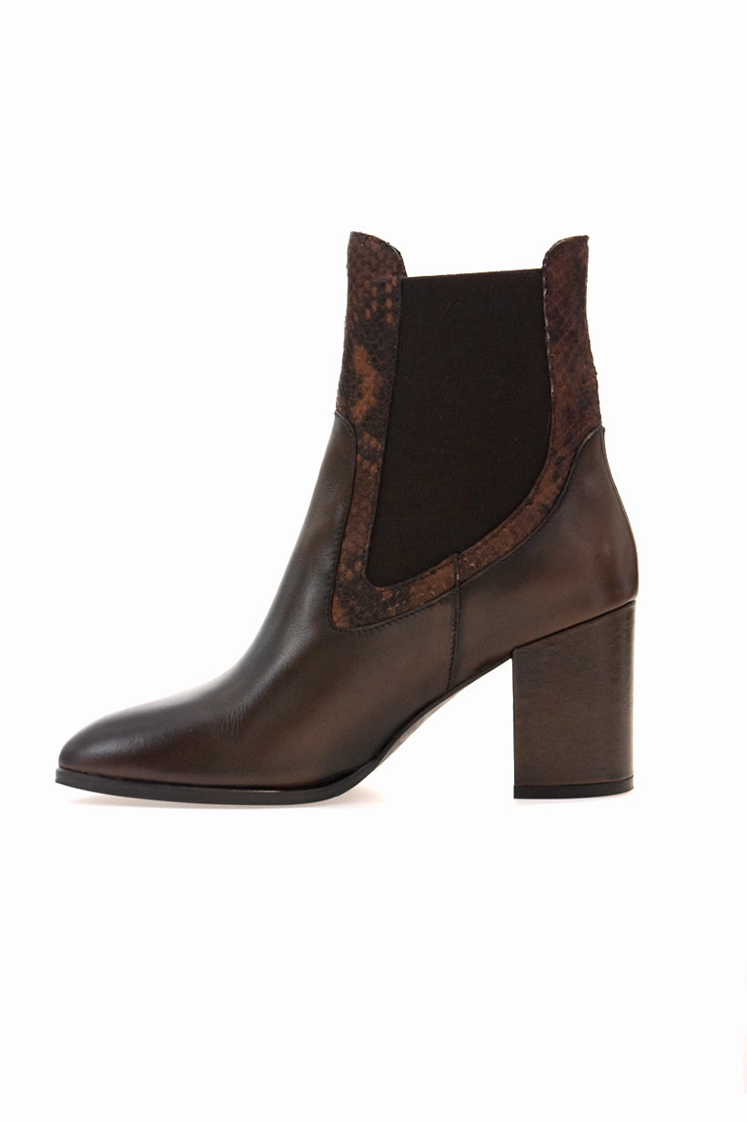 Ankle Boots In Calf Spazzolato And Printed Leather Ease Daily Your Move Gear