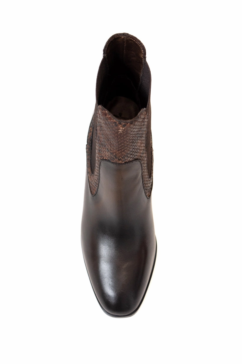 Urban Flowwear Ankle Boots In Calf Spazzolato And Printed Leather