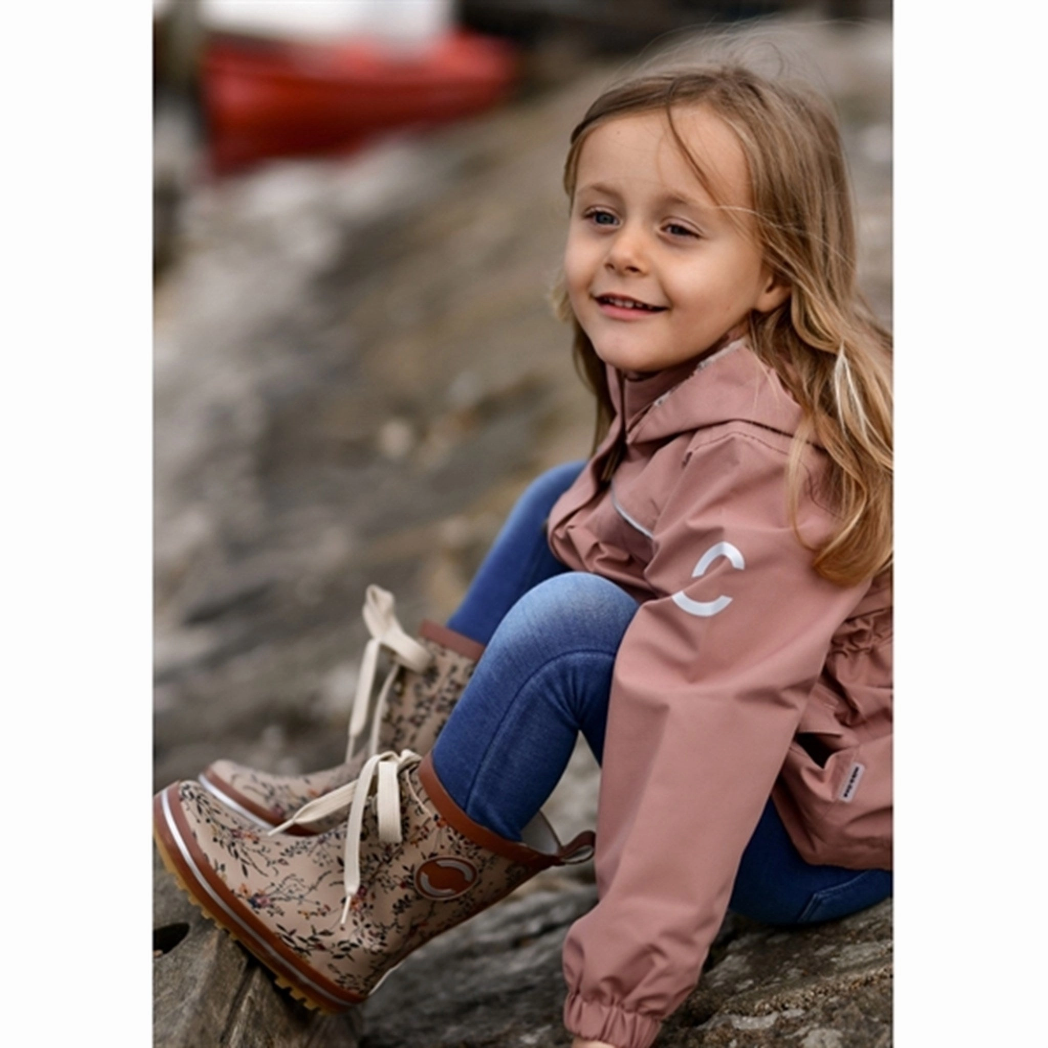 Smart Casual Core Mikk-Line Rubber Boots Print Nougat