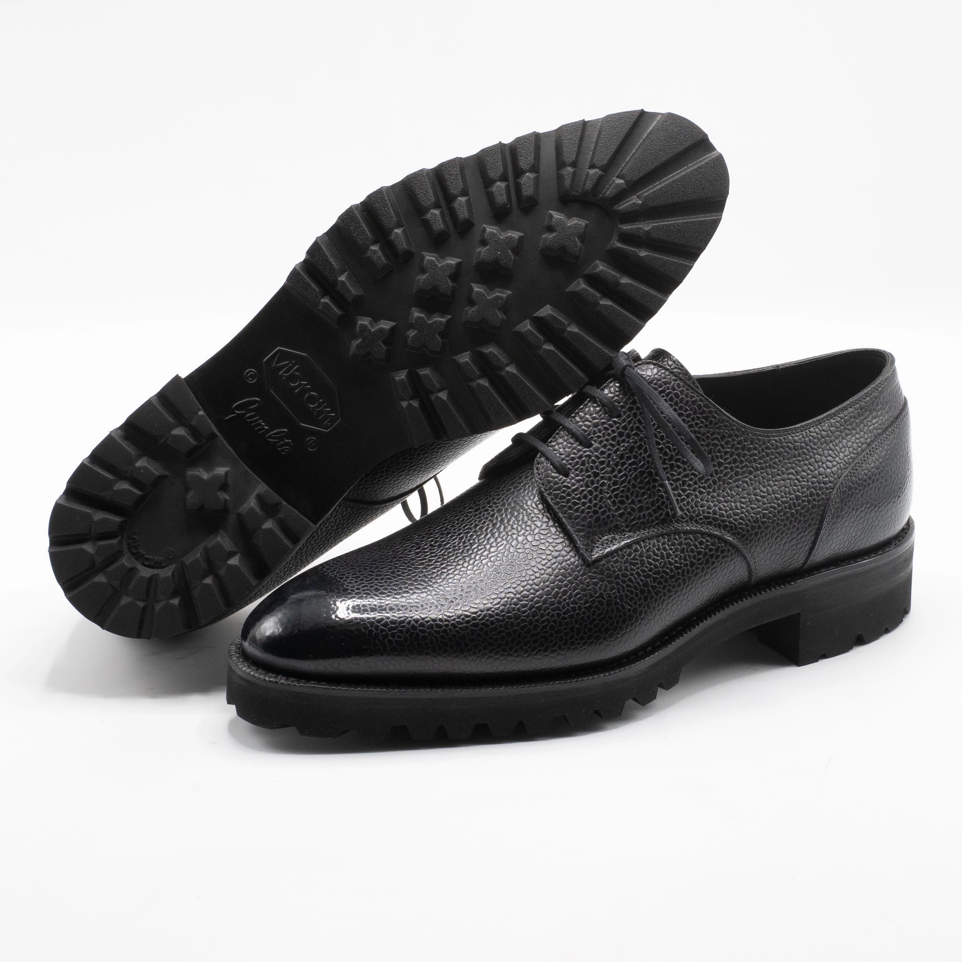 Derby Simple Shoe - Onyx Country Calf Hybrid Aesthetic