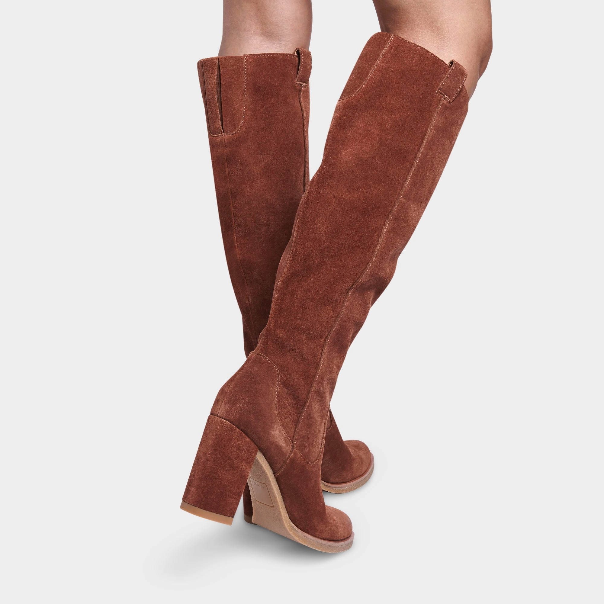 Sarie Boots Brandy Suede Modern Tone