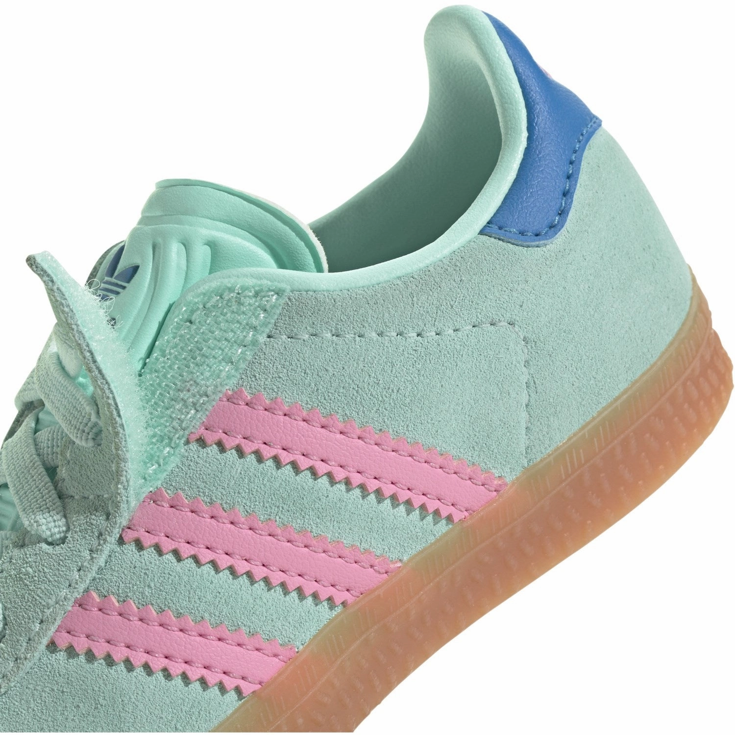 Refined Edgewear Adidas Originals Clear Mint/Bliss Pink/Bright Blue Gazelle Cf El I Sneakers