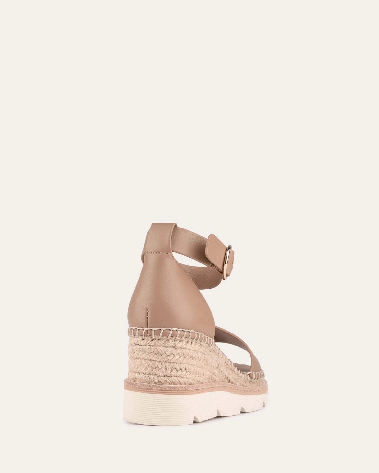 Kelly Mid Heel Wedges Tan Leather Movement Ready Design-Led