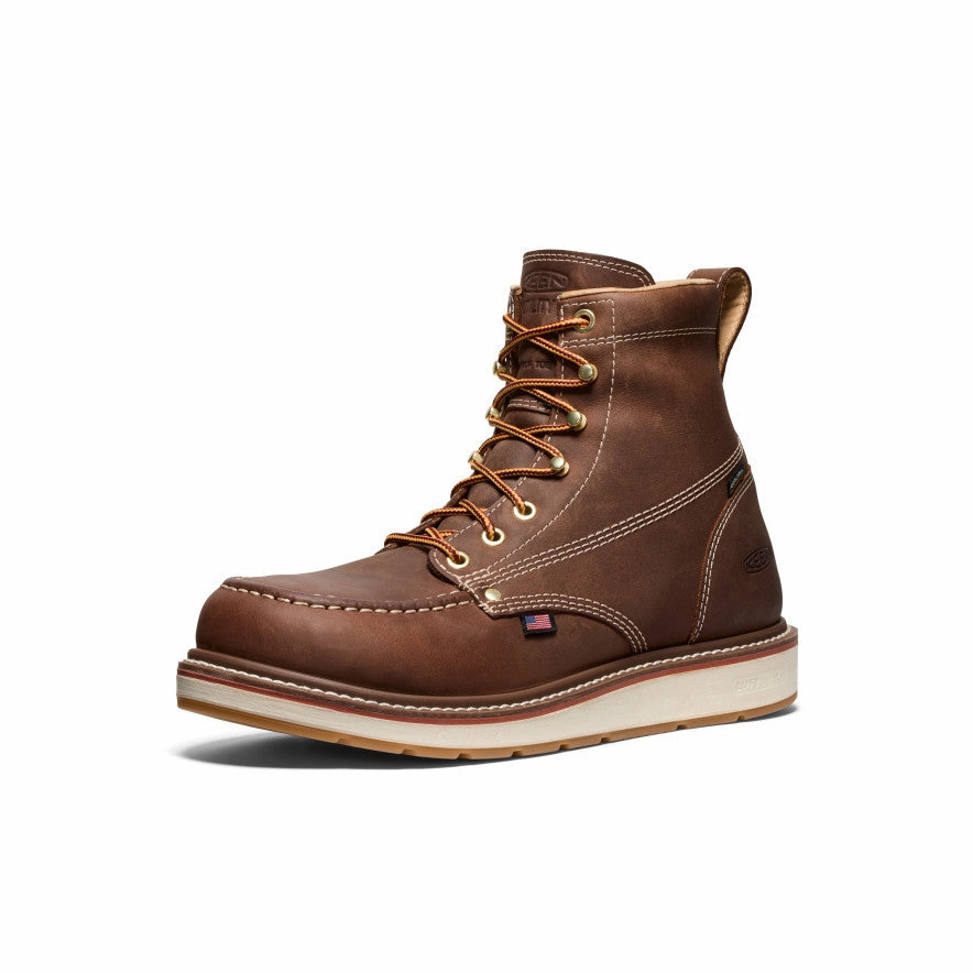 Confident Minimal Fresh Drop Men'S Liberty 6" Waterproof Boot (Carbon Toe)  |  Chestnut/Gum