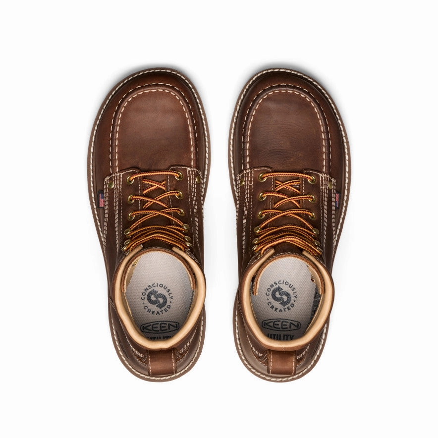 Light-Living Urban Inspired Men'S Liberty 6" Waterproof Boot (Carbon Toe)  |  Chestnut/Gum