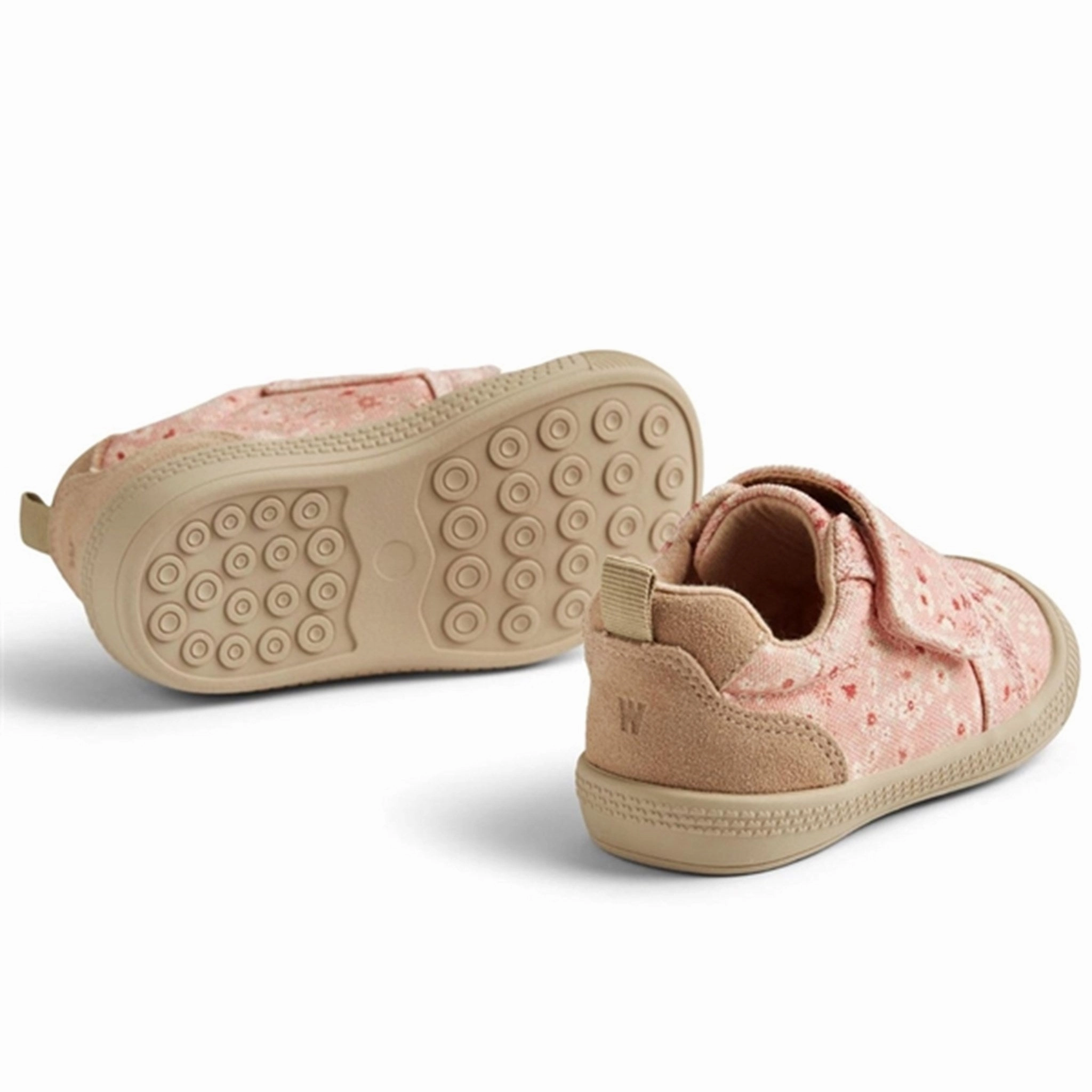 Future-Ready Wheat Shoe Prewalker Velcro Kei Print Rosette Flowers