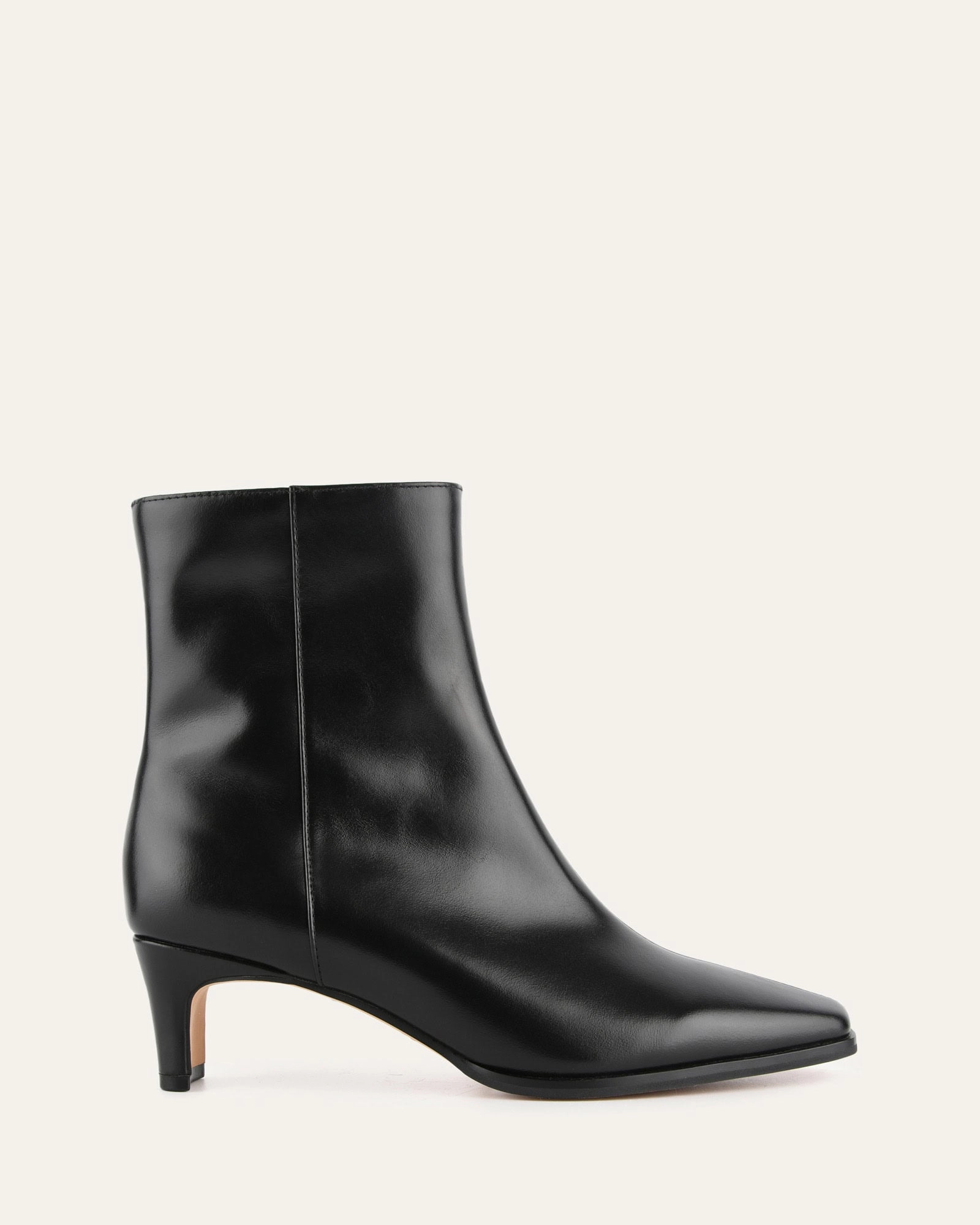 Otis Mid Ankle Boots Black Leather Conscious Form Seamless City