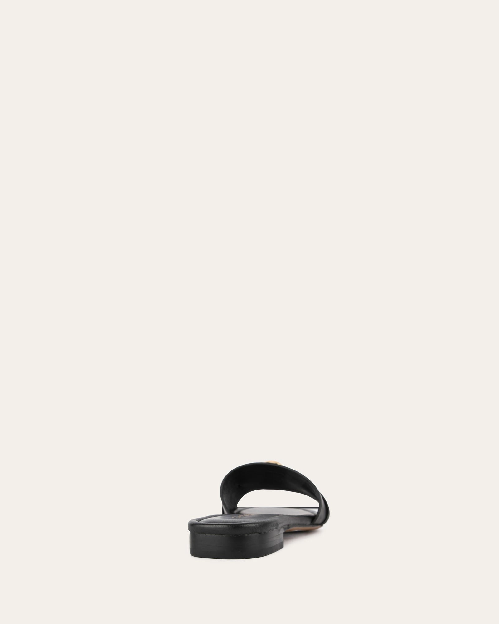Precision-Fit Active Corewear Pablo Flat Slide Black Leather