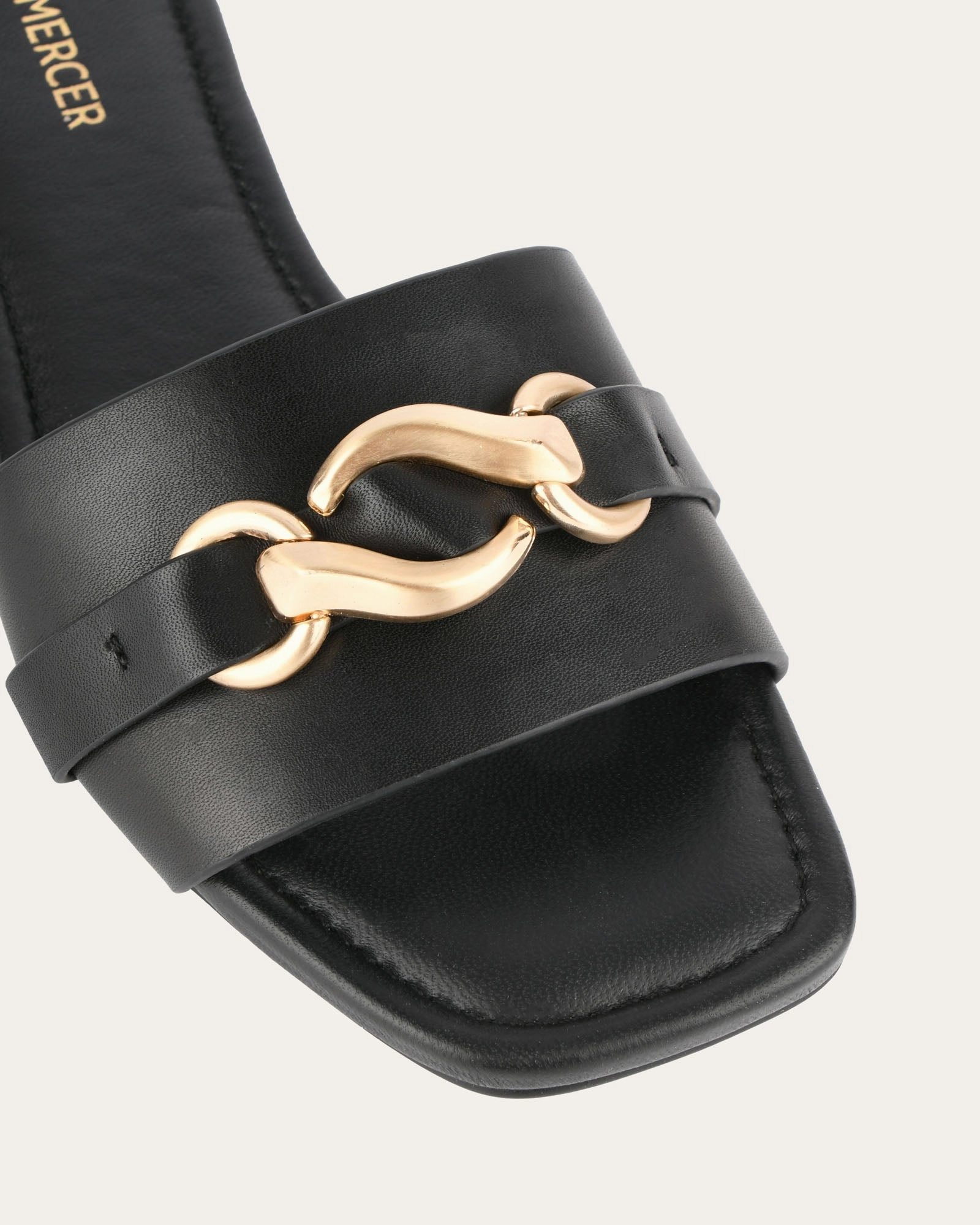 Pure-Fit Journey Wear Pablo Flat Slide Black Leather