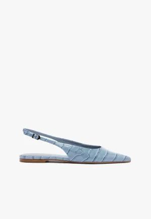 Paola Blue Leather Flat Simplified Life Lifestyle Direction