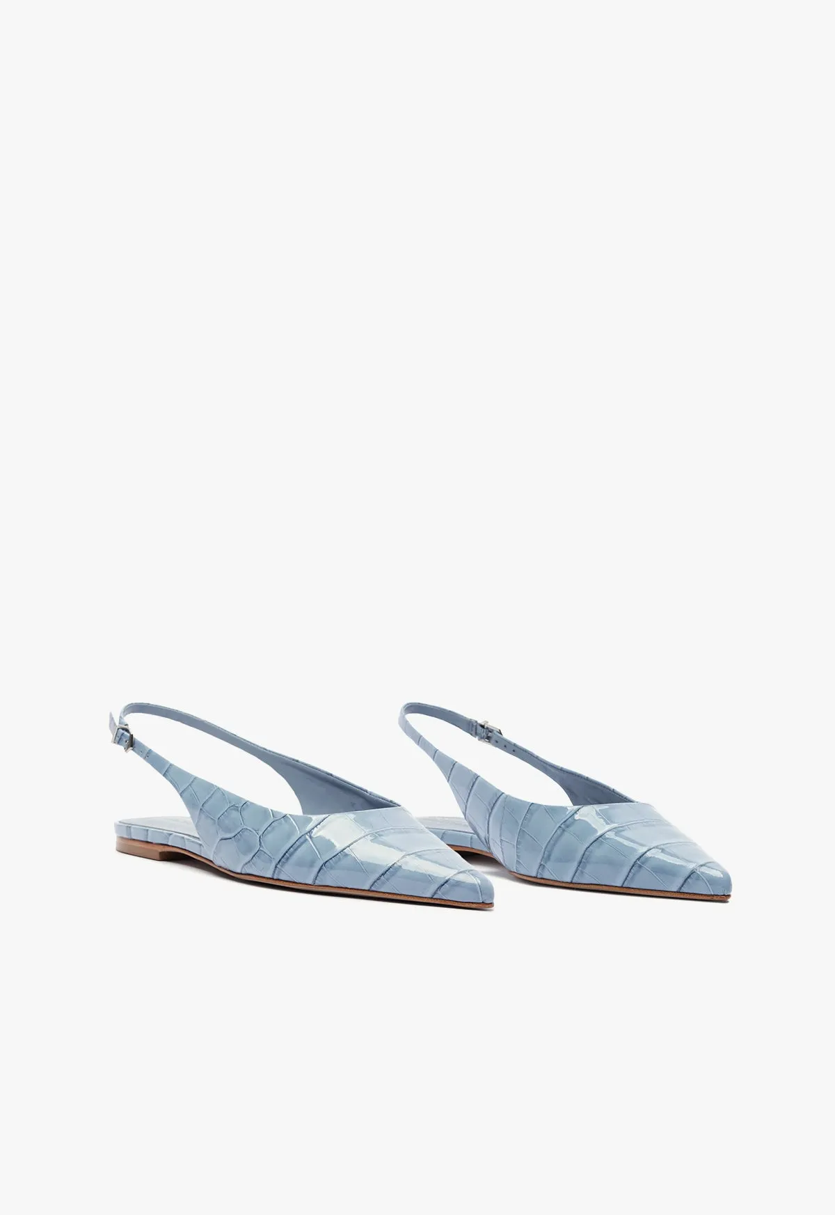Redefined Casual Movement Readywear Paola Blue Leather Flat
