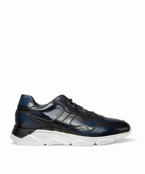 Paolo Blue Patina Sneakers Style In Sync