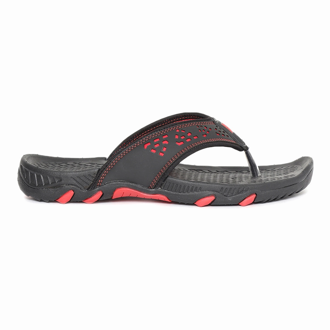 Paragon Black And Red Ultra-Durable Everyday Flip Flops For Men Future-Forward Comfort Future-Light