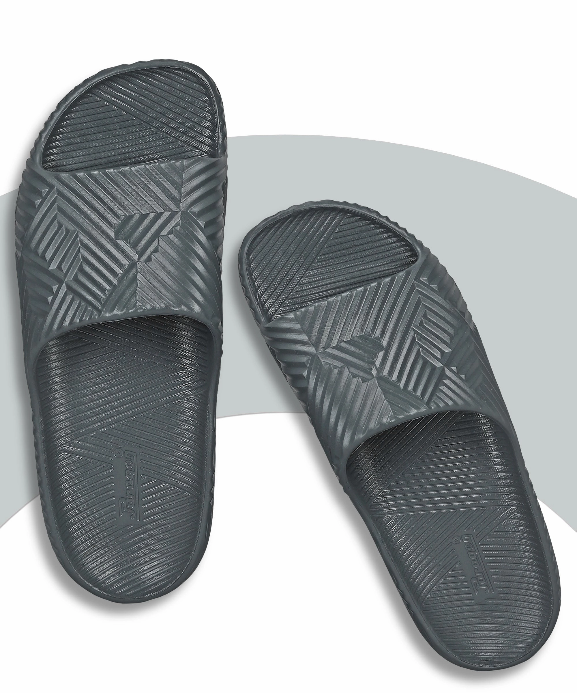 Modern Wearables Quiet City Style Paragon Evk10924G Men'S Waterproof Grey Sliders With Comfortable Sole
