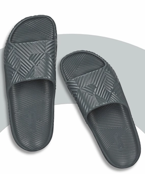 Modern Wearables Quiet City Style Paragon Evk10924G Men'S Waterproof Grey Sliders With Comfortable Sole
