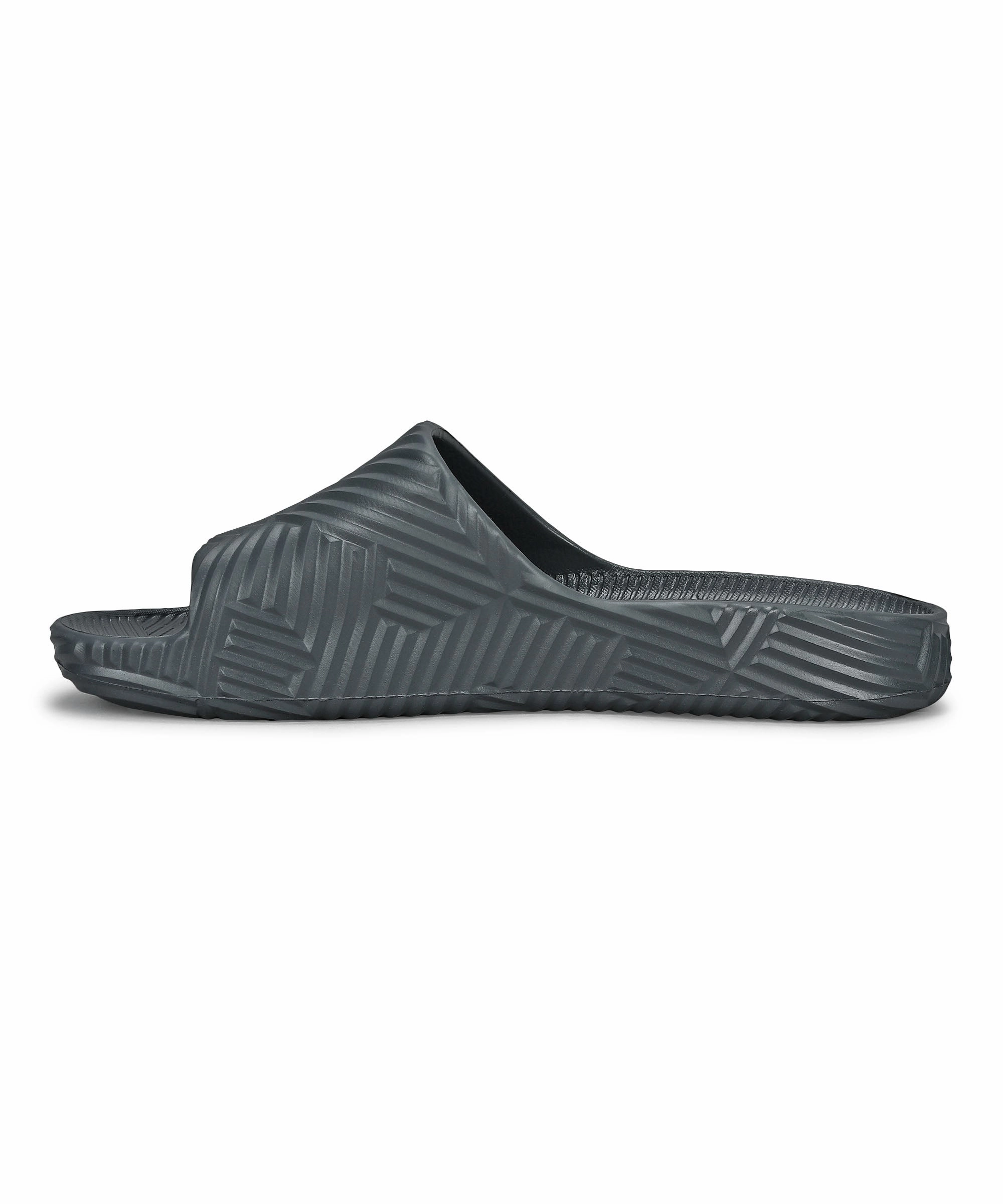 Effortless Minimal Paragon Evk10924G Men'S Waterproof Grey Sliders With Comfortable Sole