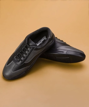 Paragon K1012G Men Casual Shoes | Stylish Walking Outdoor Shoes For Everyday Wear | Smart & Trendy Design  | Comfortable Cushioned Soles Black-Dark Grey Fit-Flow Sleek Vibes
