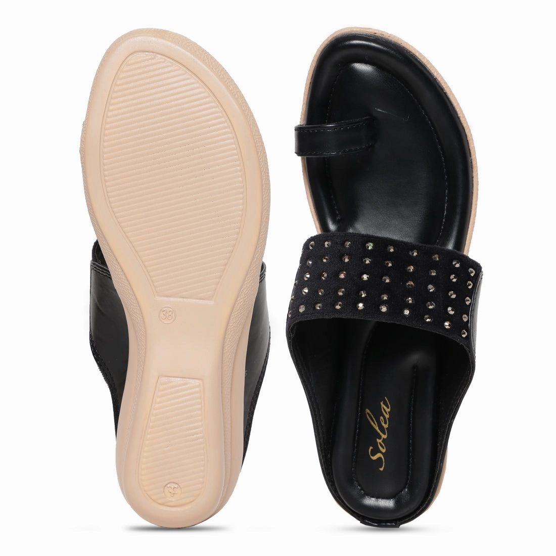 Sleek Comfortwear Universal Pieces Paragon  K6012L Women Sandals | Casual & Formal Sandals | Stylish, Comfortable & Durable | For Daily & Occasion Wear