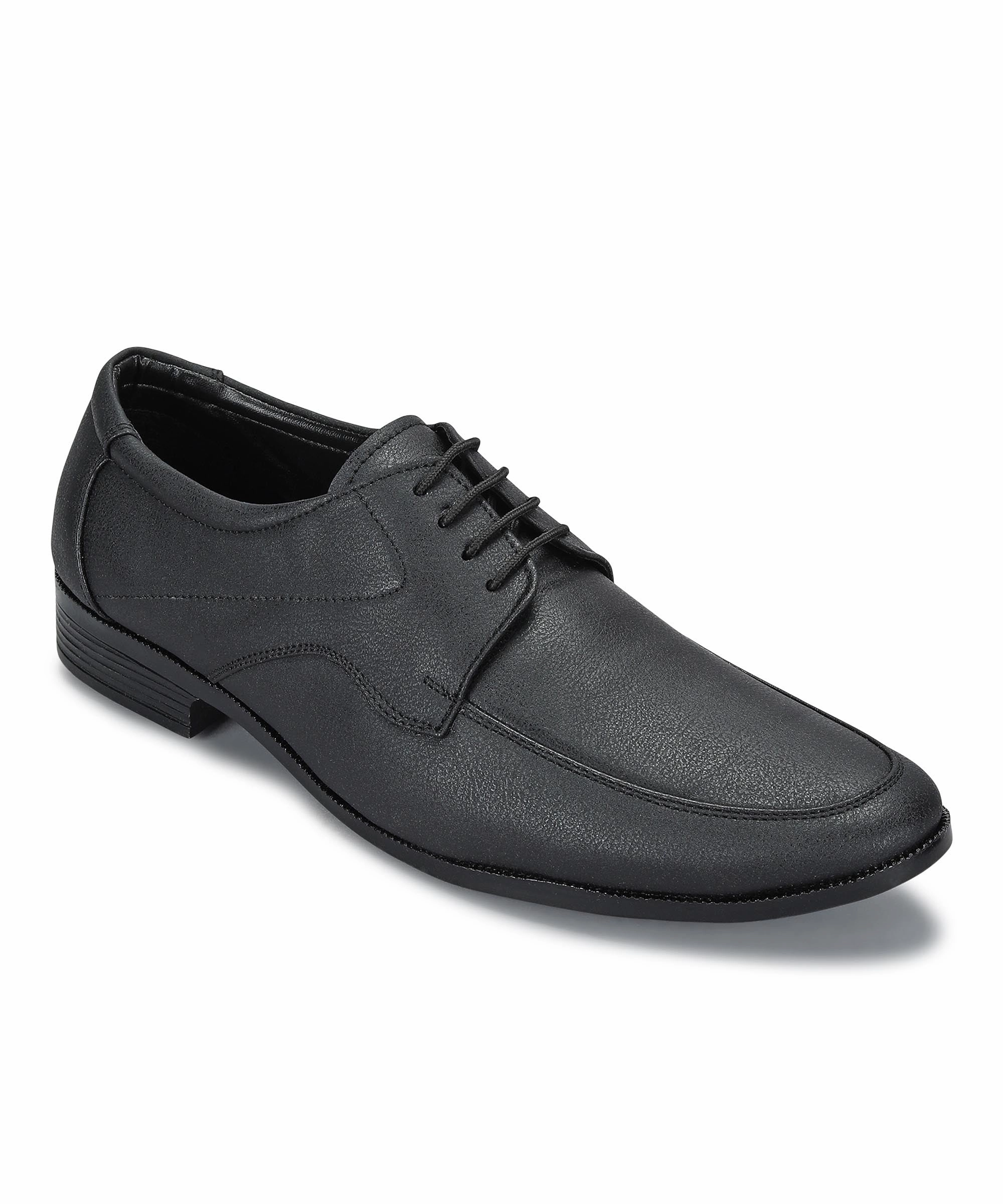 Hybrid Life Everyday Dynamism Paragon Men'S Black Formal Shoes With Laces| Durable & Sturdy For Outdoor Wear