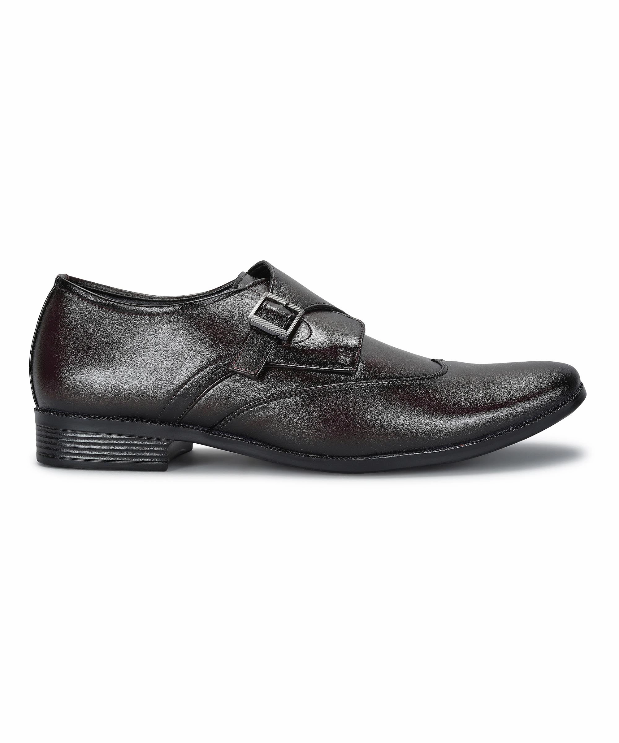 Your Functional Form Paragon Men'S Brown Formal Shoes With Buckle| Durable & Sturdy For Outdoor Wear