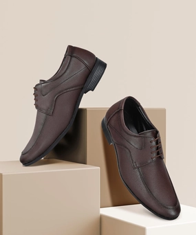 Paragon Men'S Brown Formal Shoes With Laces| Durable & Sturdy For Outdoor Wear Core-Level Comfort Function-First Fit