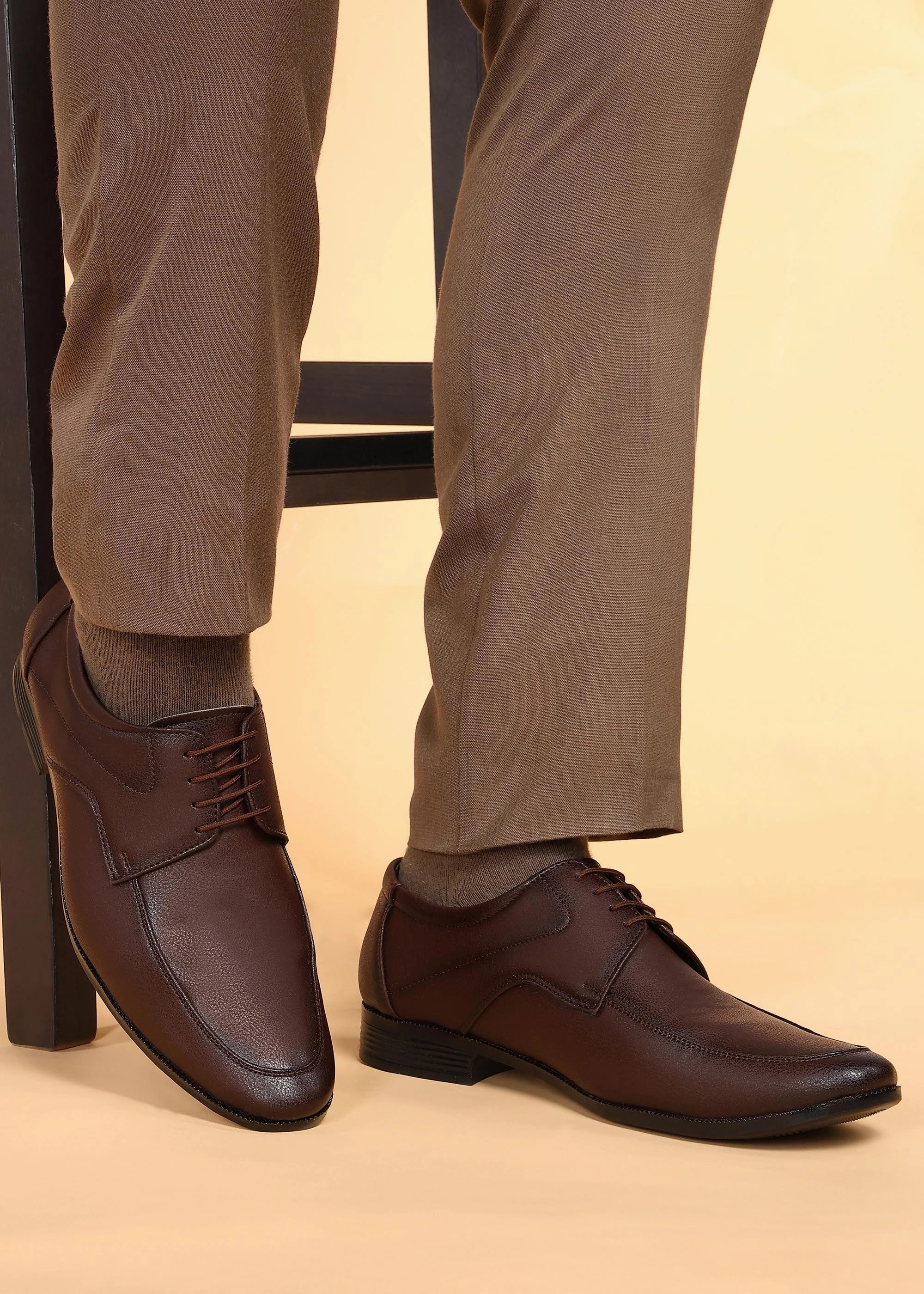 Paragon Men'S Brown Formal Shoes With Laces| Durable & Sturdy For Outdoor Wear Clean Citywear Instant Outfit