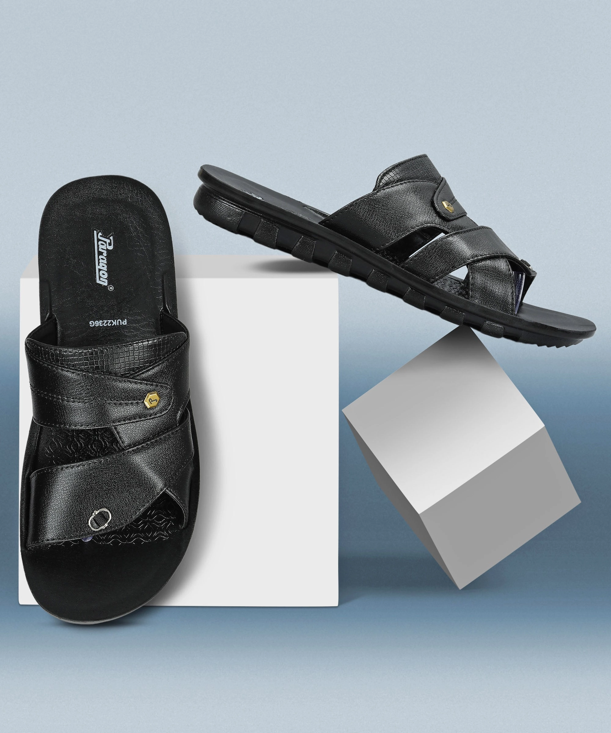 Paragon Men'S Slip-On Brown Sandals For Men | Comfortable Sole & Durable The New Essential Timeless Motion
