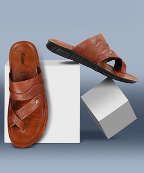 Lifestyle Built Balance Meets Style Paragon Men'S Slip-On Tan Sandals For Men | Comfortable Sole & Durable