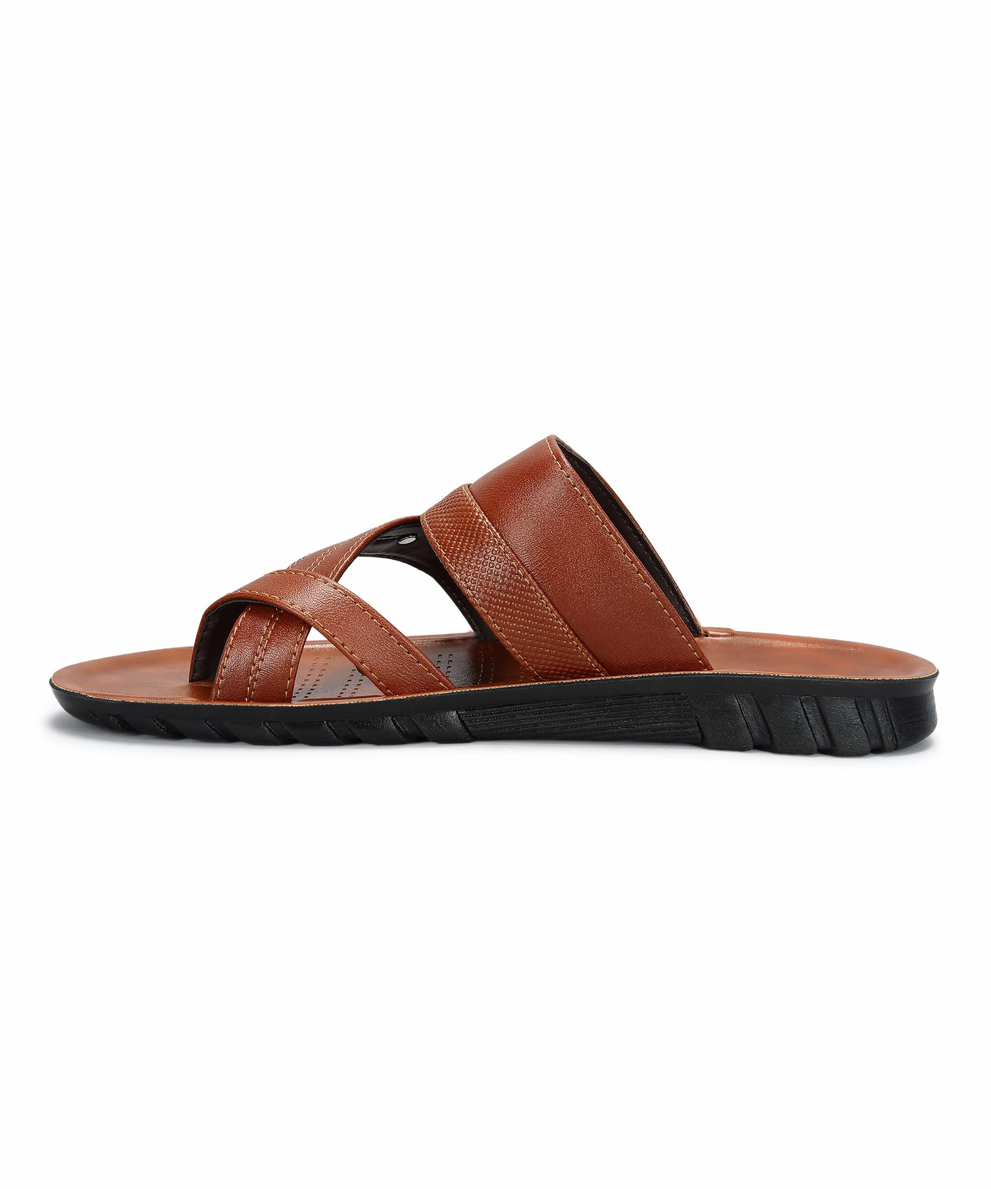 Integrated Cool Paragon Men'S Slip-On Tan Sandals For Men | Comfortable Sole & Durable