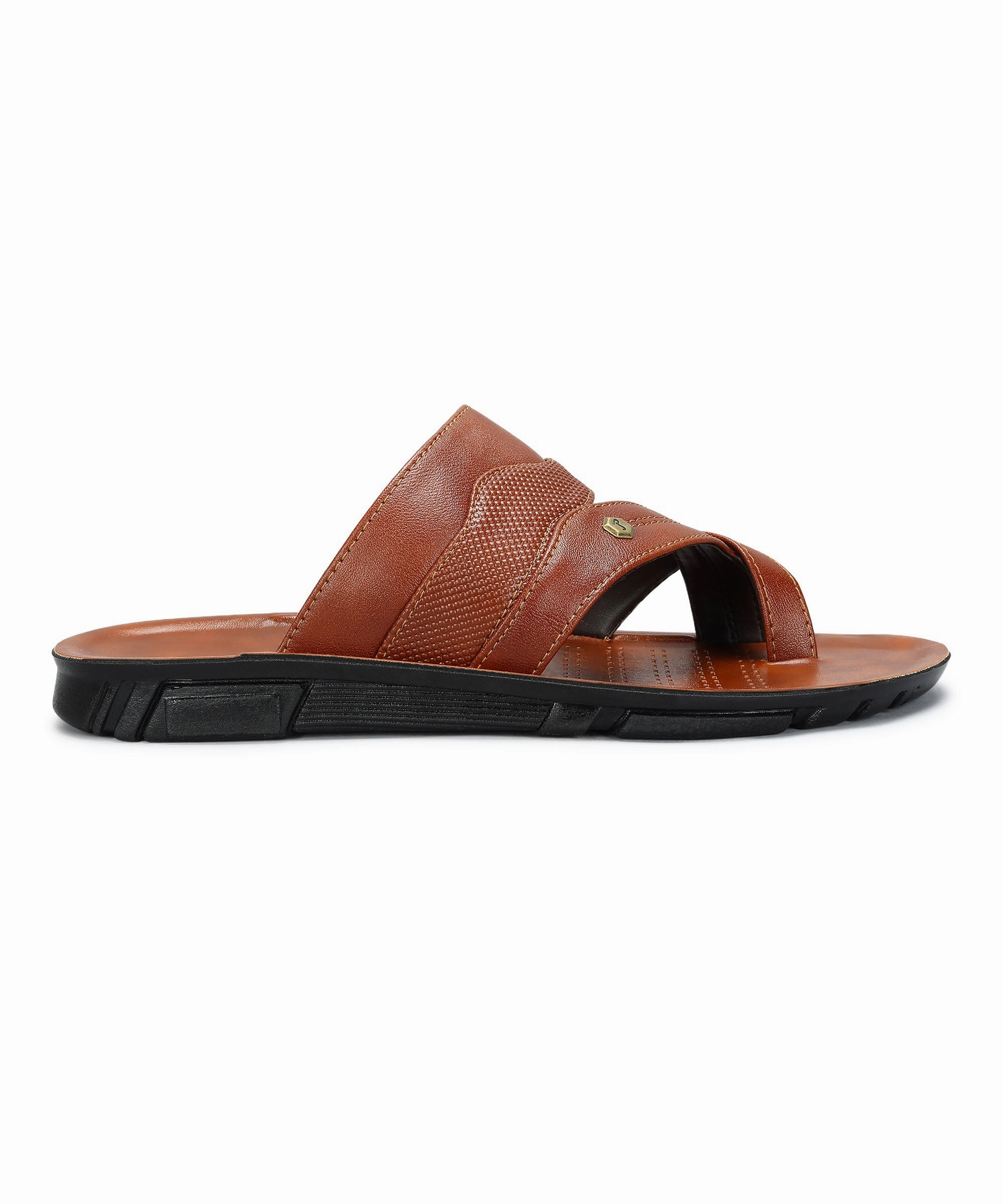 Engineered For Now On-The-Go Style Paragon Men'S Slip-On Tan Sandals For Men | Comfortable Sole & Durable