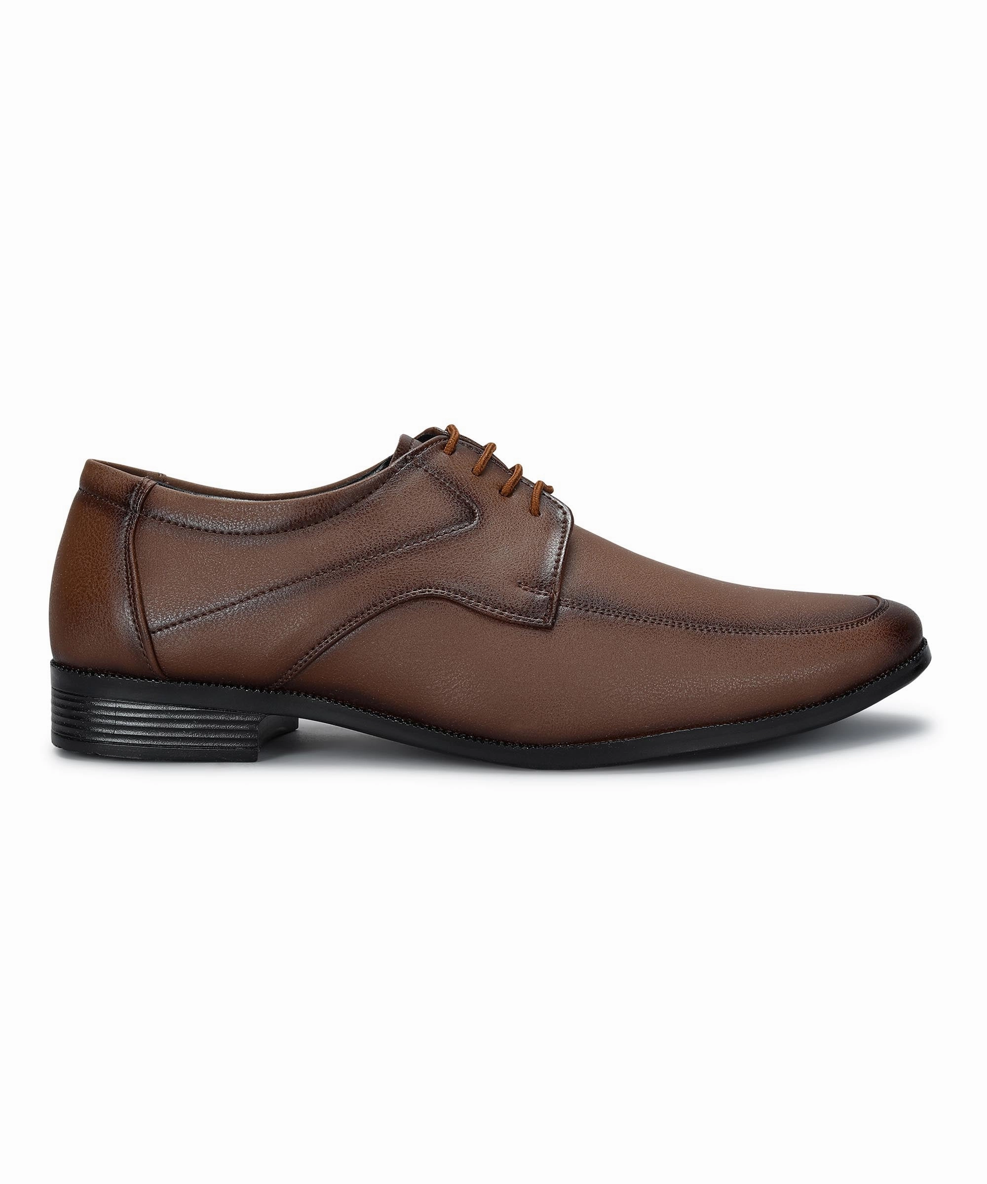 Feel The Flow Paragon Men'S Tan Formal Shoes With Laces| Durable & Sturdy For Outdoor Wear