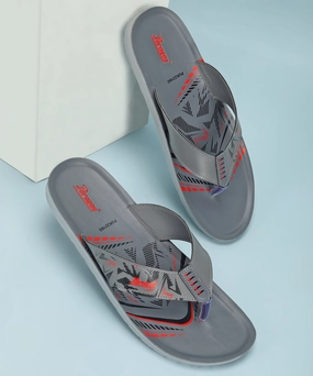 Paragon Puk2216G Men Everyday Lightweight Waterproof Flip Flops Printed Patterns And Extra Sole Support | Casual Flip Flops Precision Lifestyle Effortless Utility