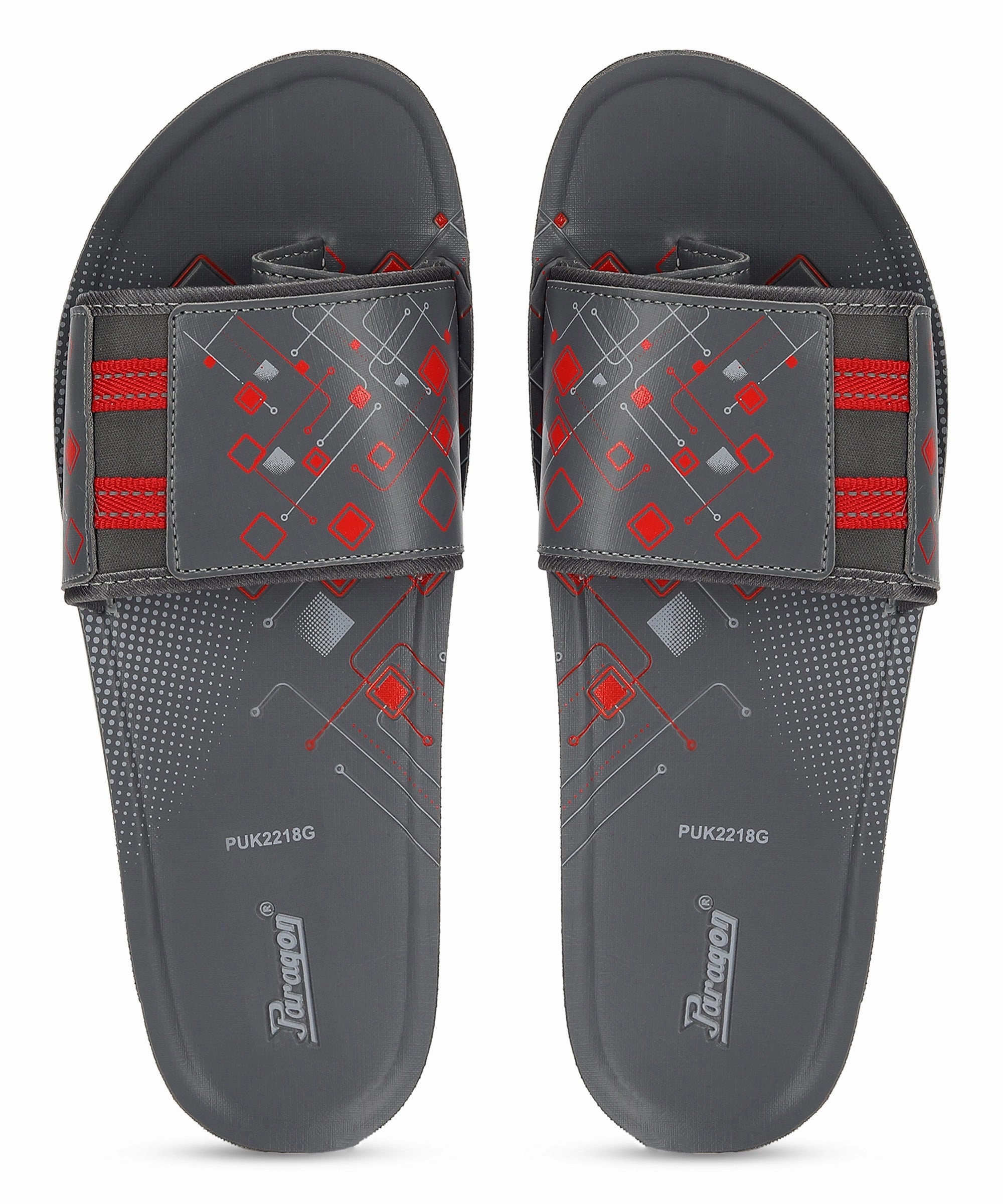 Refined Minimalism Paragon  Puk2218G Men Casual Sliders | Stylish Trendy Lightweight Slides | Casual & Comfortable Slippers | For Everyday Use