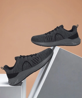 Next-Gen Design Versatile Soul Paragon Puk3502Gs Men Sports Shoes Walking Running Training Cricket Gym Shoes | Athletic | Comfortable Cushioned Sole | Daily Outdoor Use Black