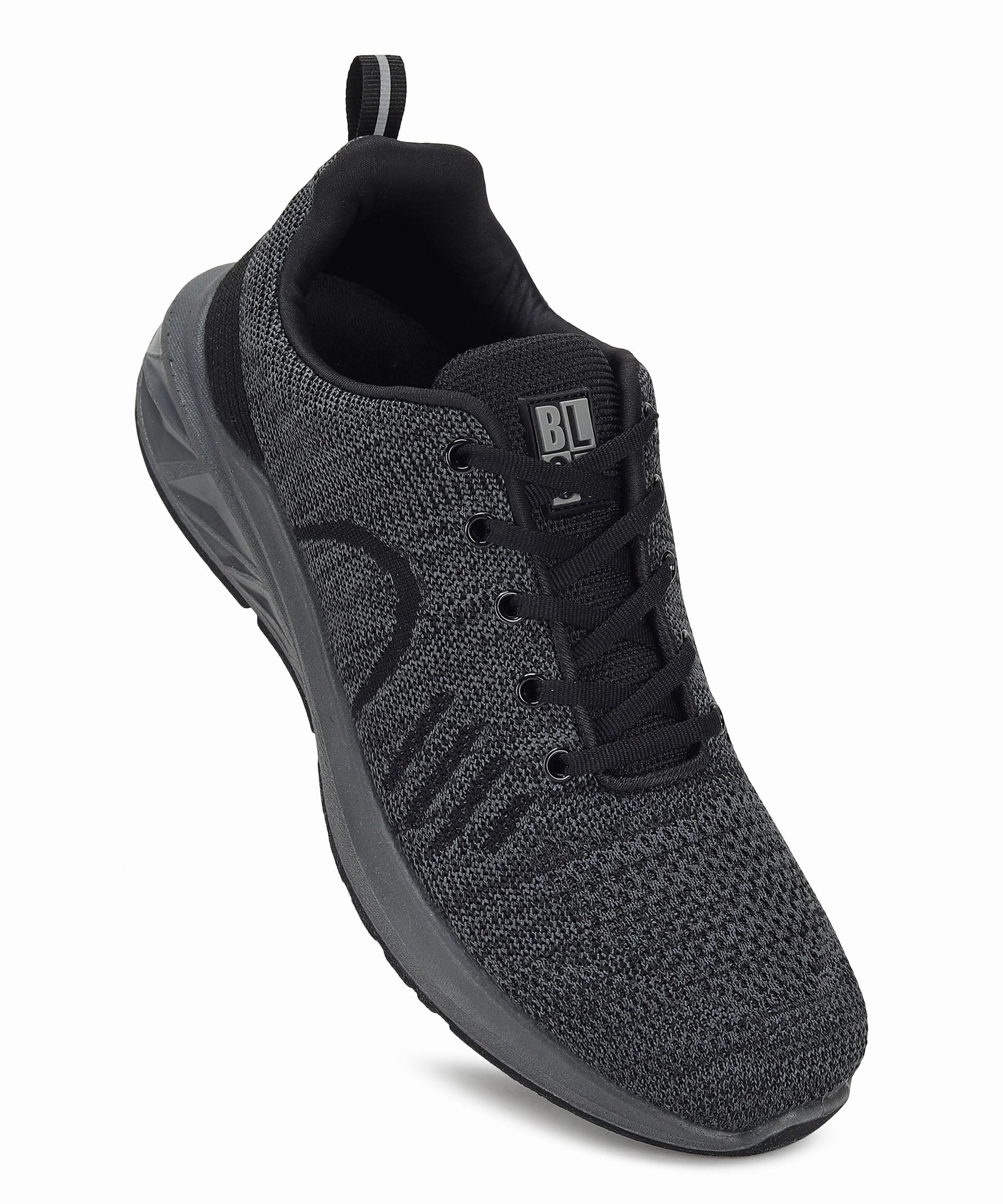 Paragon Puk3502Gs Men Sports Shoes Walking Running Training Cricket Gym Shoes | Athletic | Comfortable Cushioned Sole | Daily Outdoor Use Black Redefining Casual