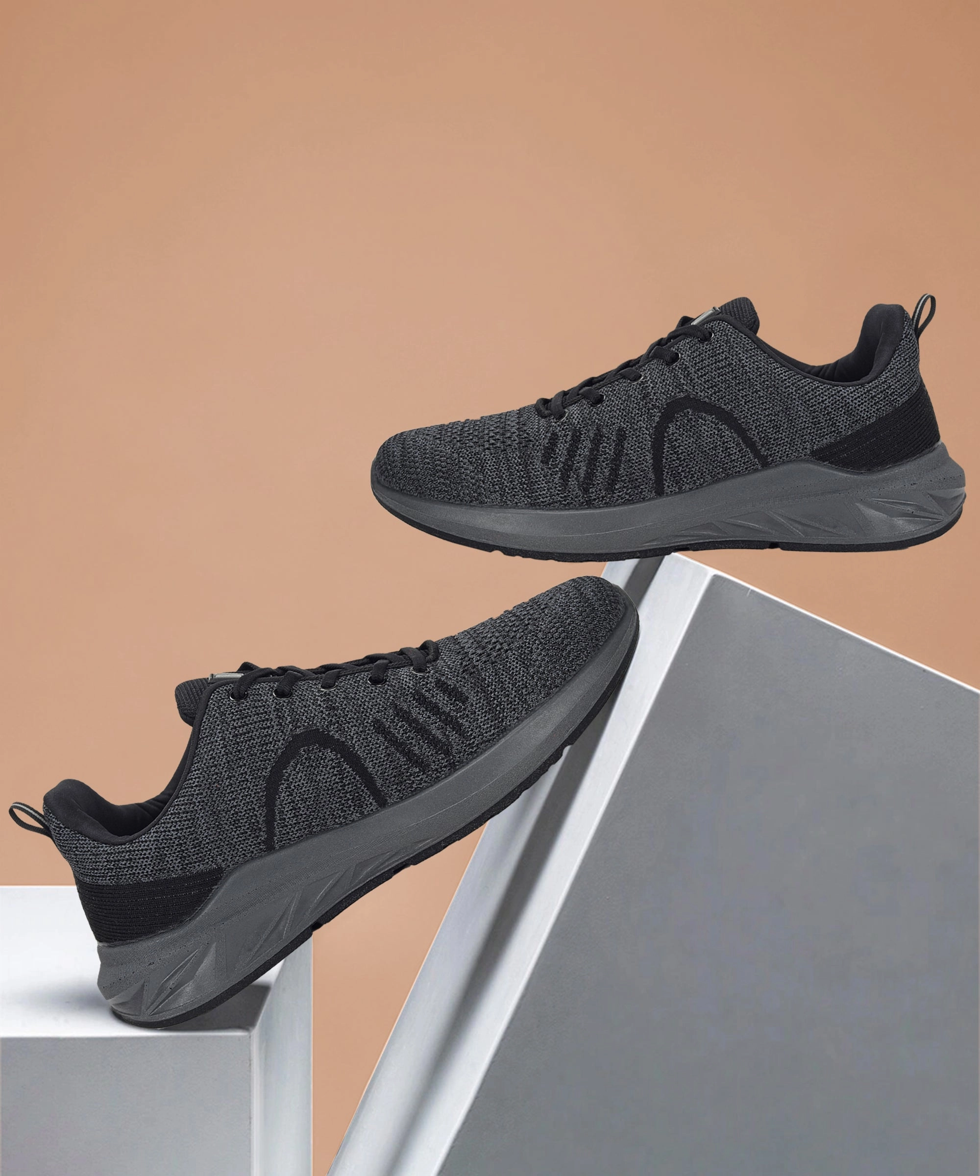 Next-Gen Design Versatile Soul Paragon Puk3502Gs Men Sports Shoes Walking Running Training Cricket Gym Shoes | Athletic | Comfortable Cushioned Sole | Daily Outdoor Use Black