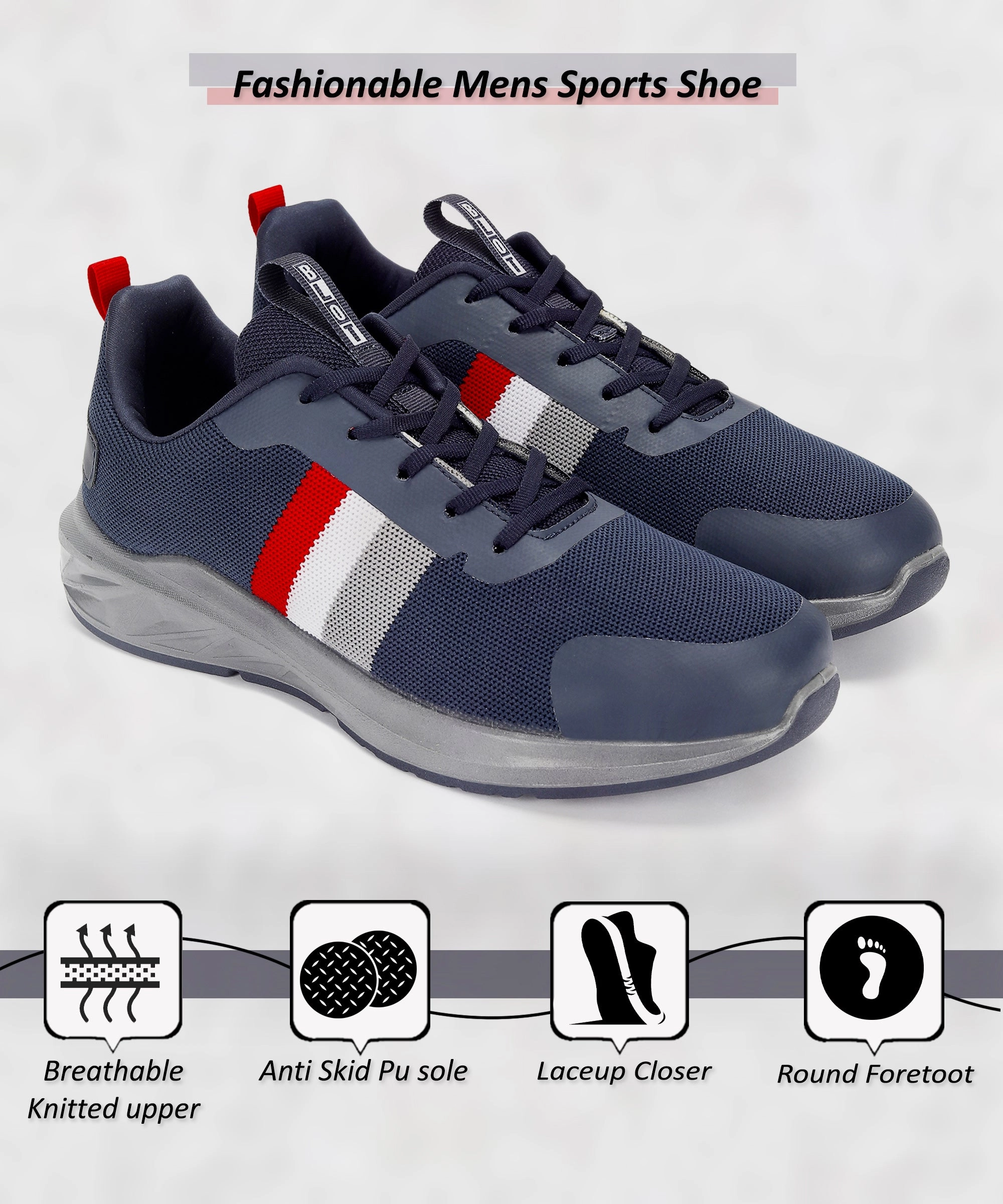 Movement Uniform Premium Feel Paragon Puk3505Gs Men Casual Shoes | Stylish Walking Outdoor Shoes | Daily & Occasion Wear | Smart & Trendy | Comfortable Cushioned Soles