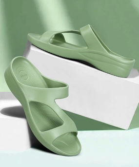 Urban Clarity Wear Paragon Women'S Lightweight, Washable And Durable Green Slippers For Everyday Use