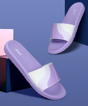 Paragon Women'S Purple Sliders With Cushioned Sole For Everyday Use Core Style System Less Is Bold