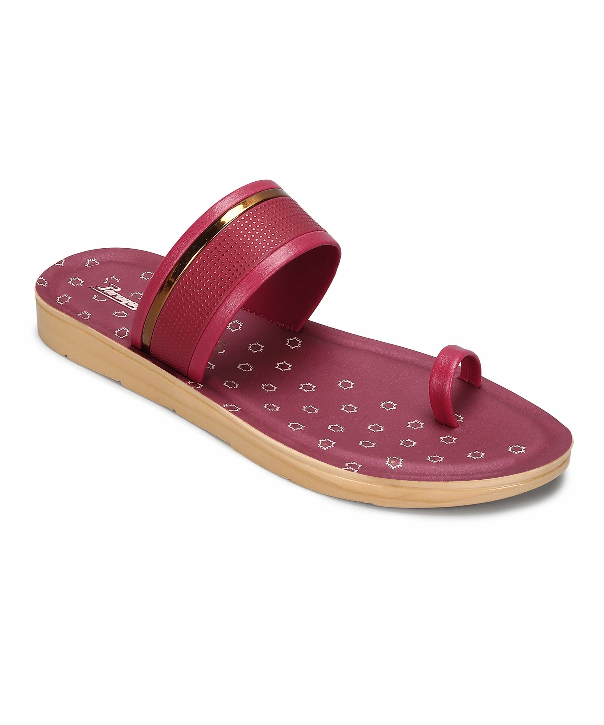 Style Made Easy Paragon Women'S Slip On Flat Maroon Sandals | Durable Dailywear Sandals