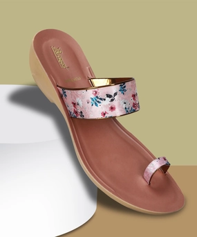 Paragon Women'S Slip On Flat Peach Sandals | Durable Dailywear Sandals Ease In Motion