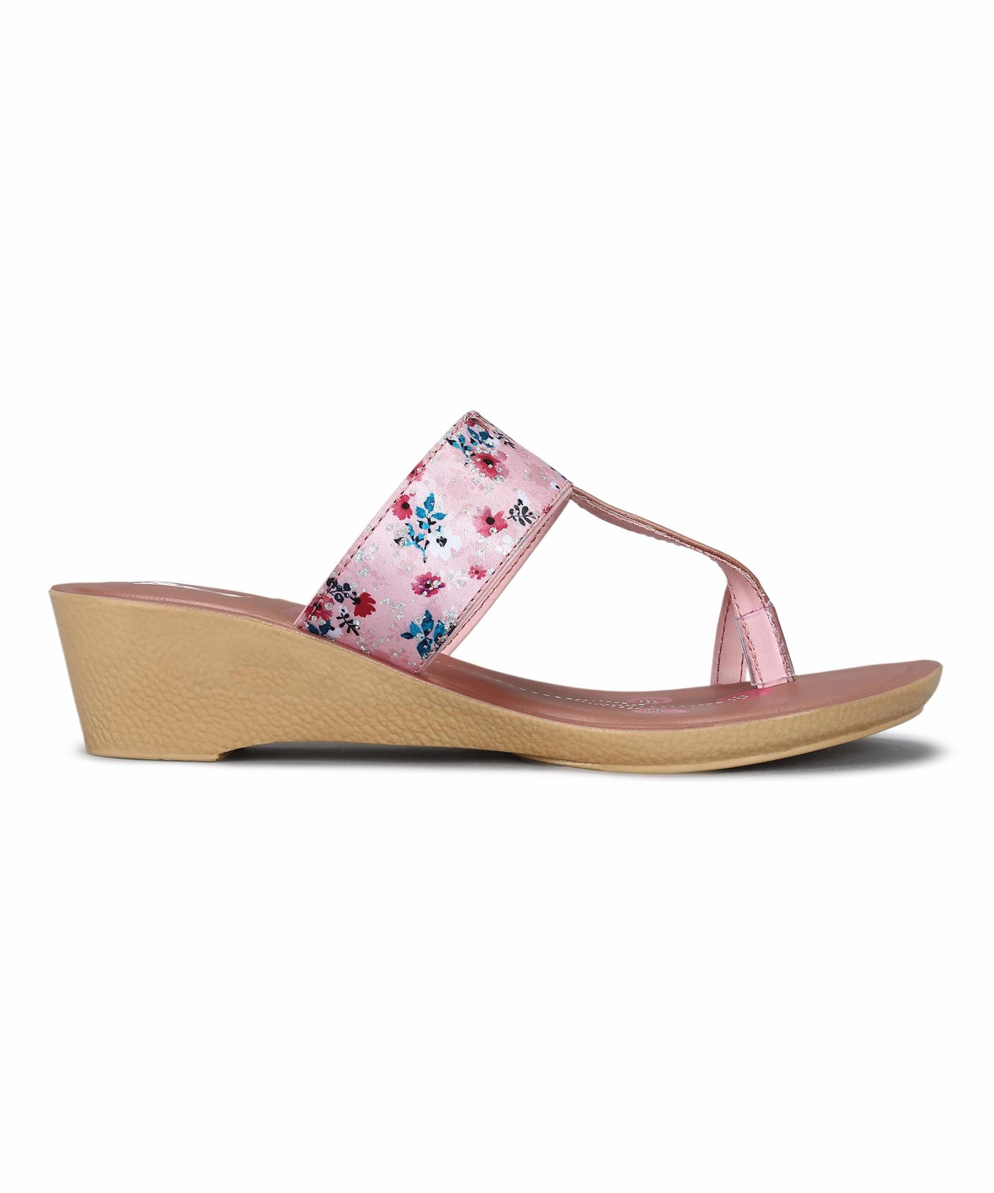 Your New Core Paragon Women'S Slip On Wedges Peach Sandal | Durable Dailywear Sandals