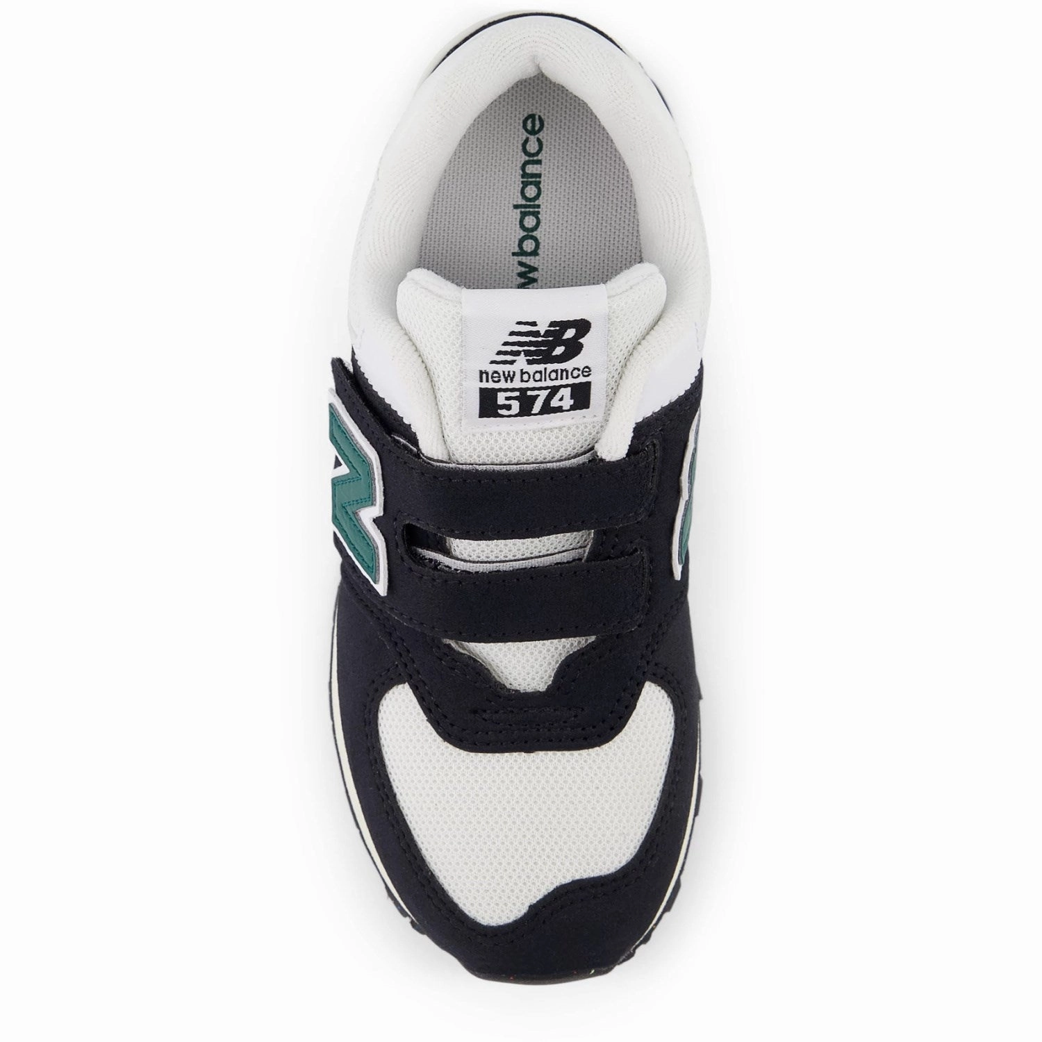 New Balance Black 574 Kids Hook & Loop Sneakers Hybrid Aesthetic Tailored Ease